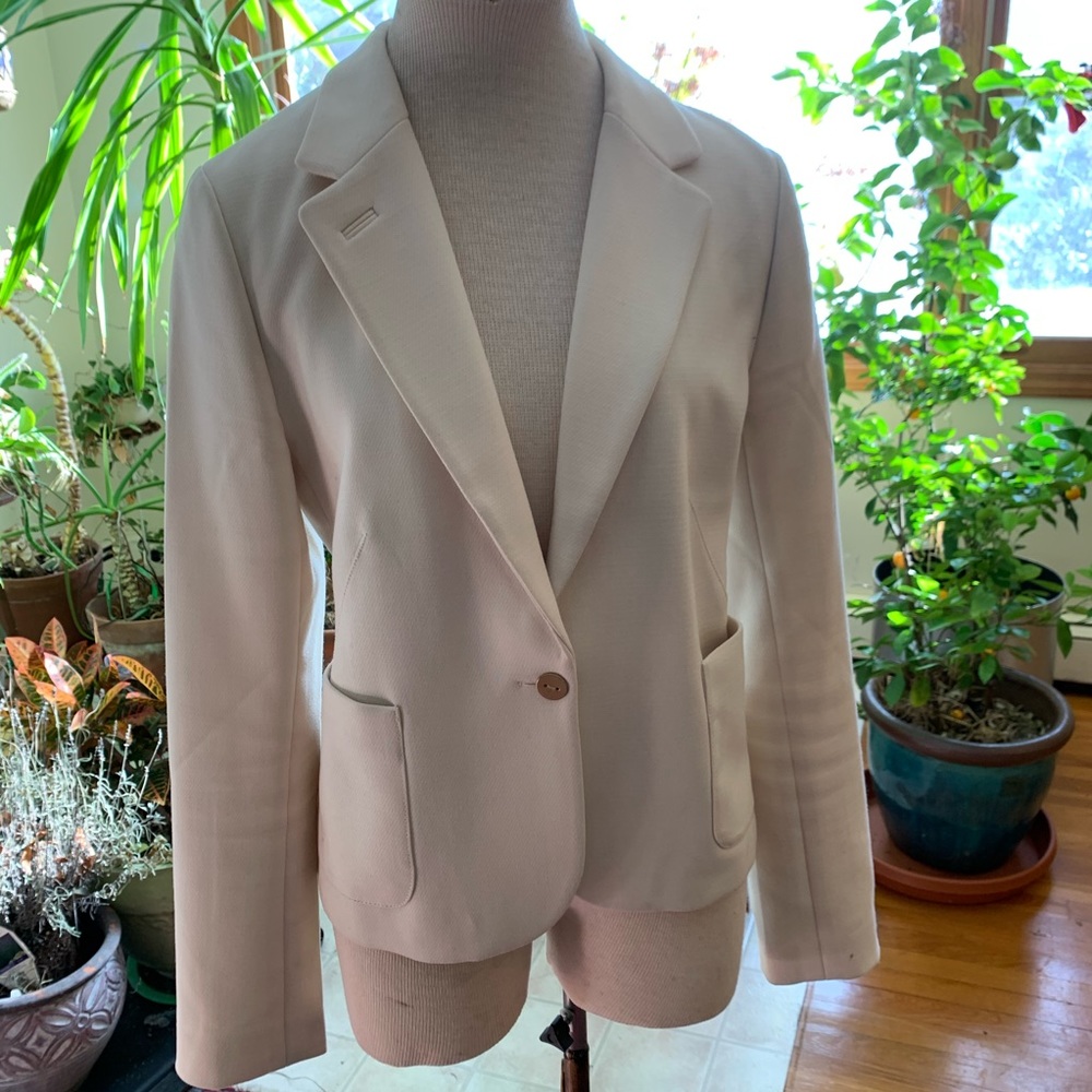 Cream single button Cartonnier blazer